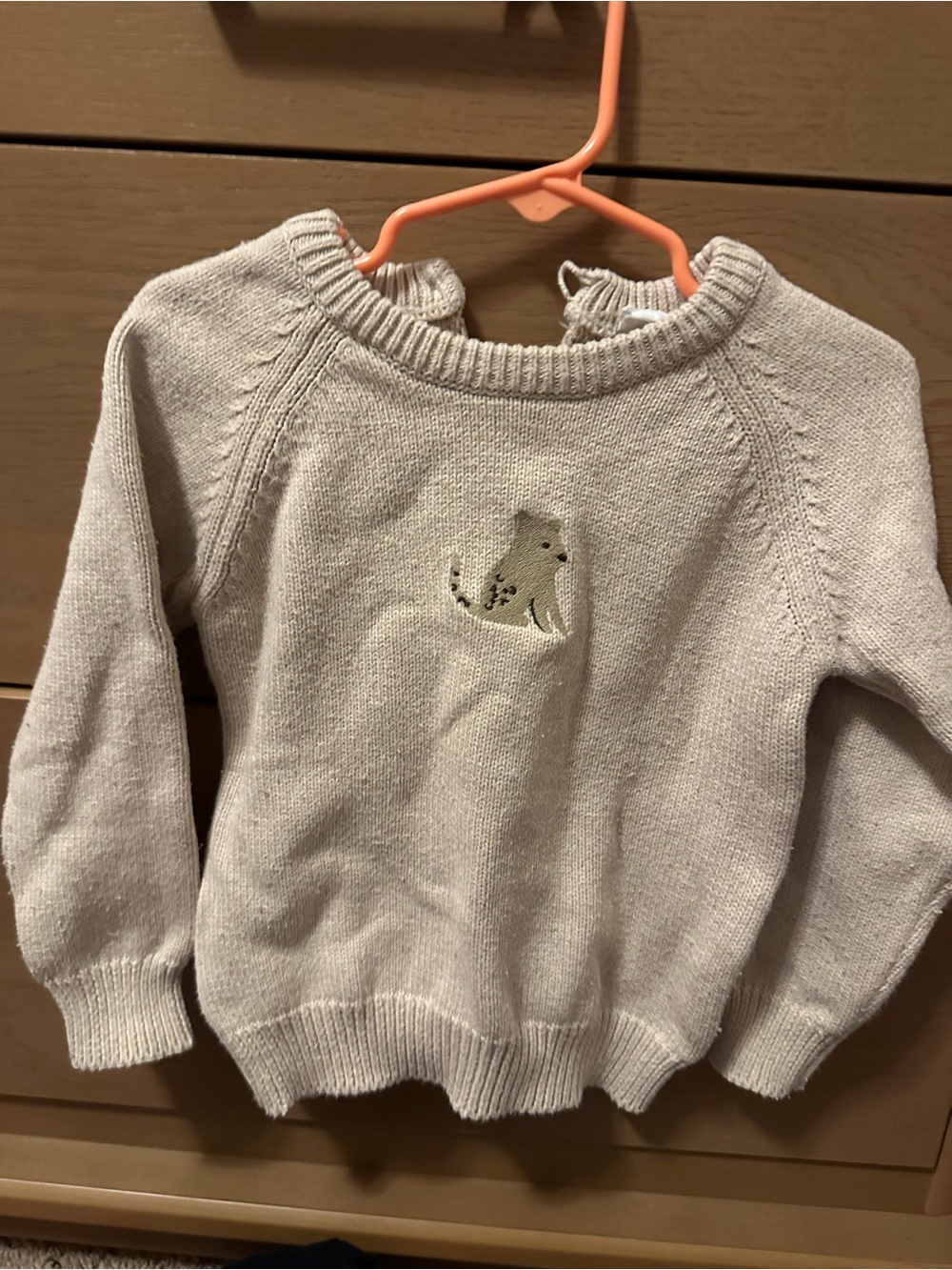 Jamie Kay Cream Knit Sweater with Puppy Motif